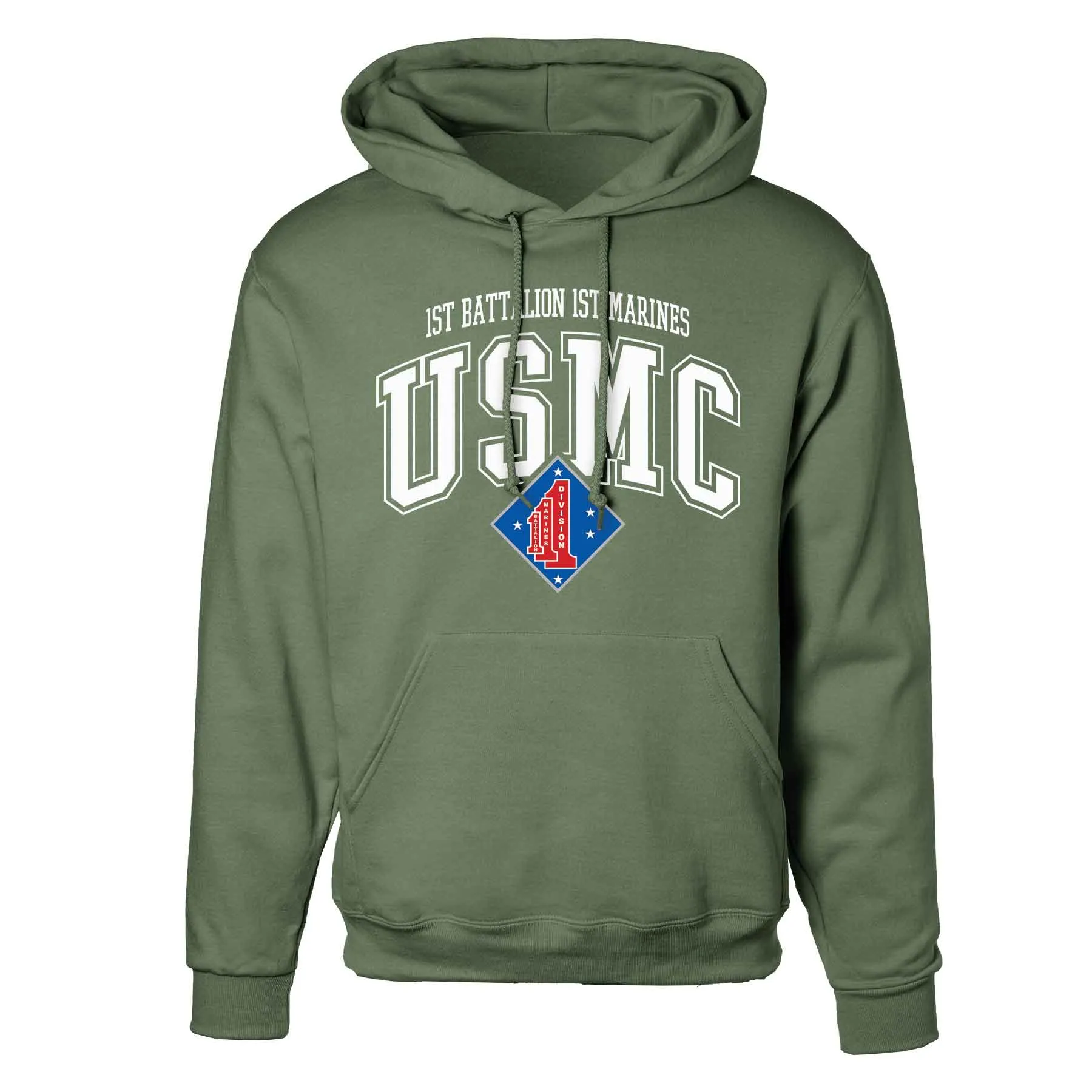 1st Battalion 1st Marines Arched Hoodie