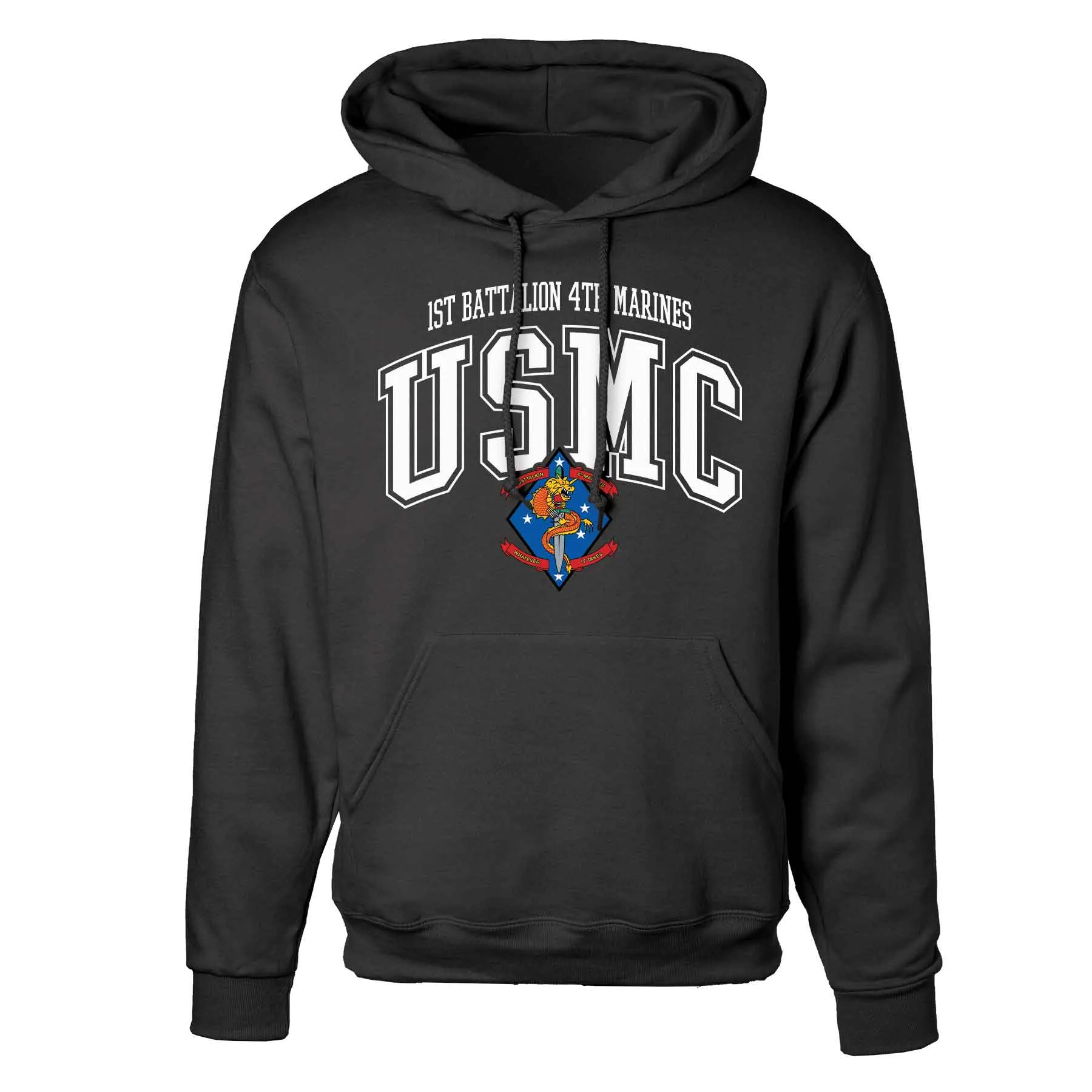 1st Battalion 4th Marines Arched Hoodie