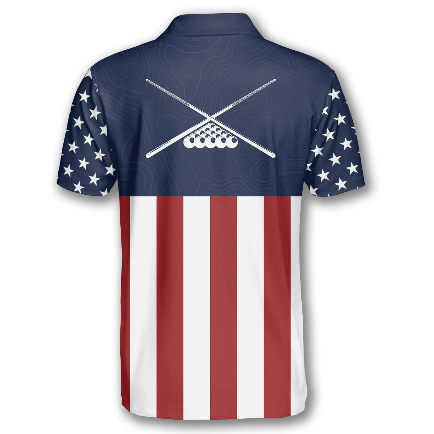 3D All Over Pint Billiard American Flag Navy Custom Billiard Shirts for Men, Flag Shirt, Billiard Shirt