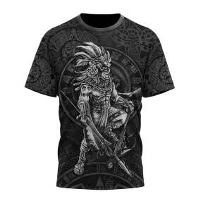 3D All Over Print Aztec Warrior Mexican T-Shirt, Mexican Pride Shirt