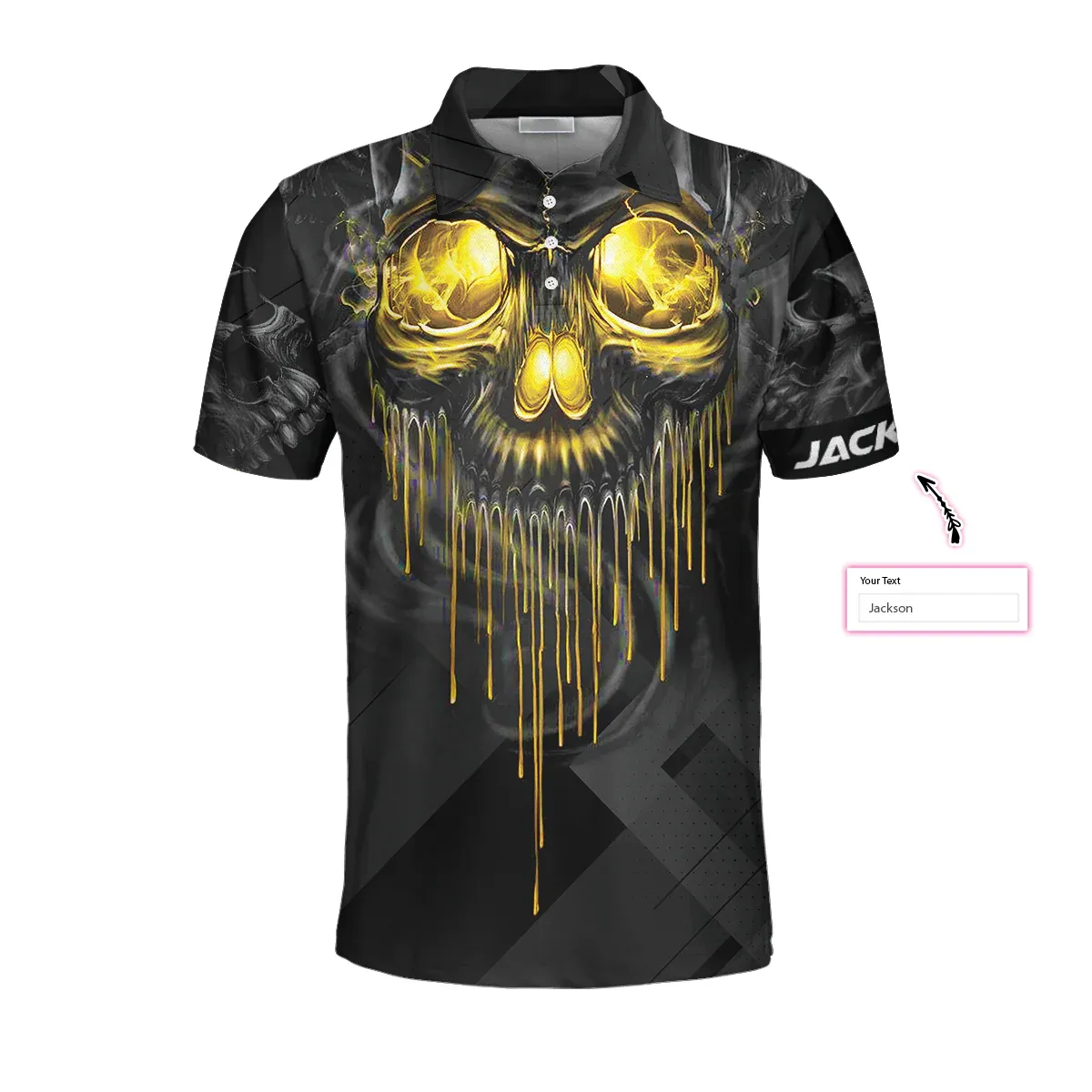 3D All Over Print Billiards Pool Player Skull Custom Polo Shirt, Skull Shirt, Best Shirt for Billiard Player