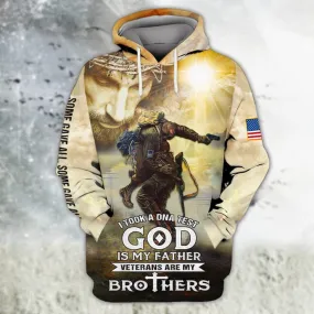 3D All Over Print Veteran Are My Brother Hoodie, Veteran Bomber, Sweatshirt For Veteran Man