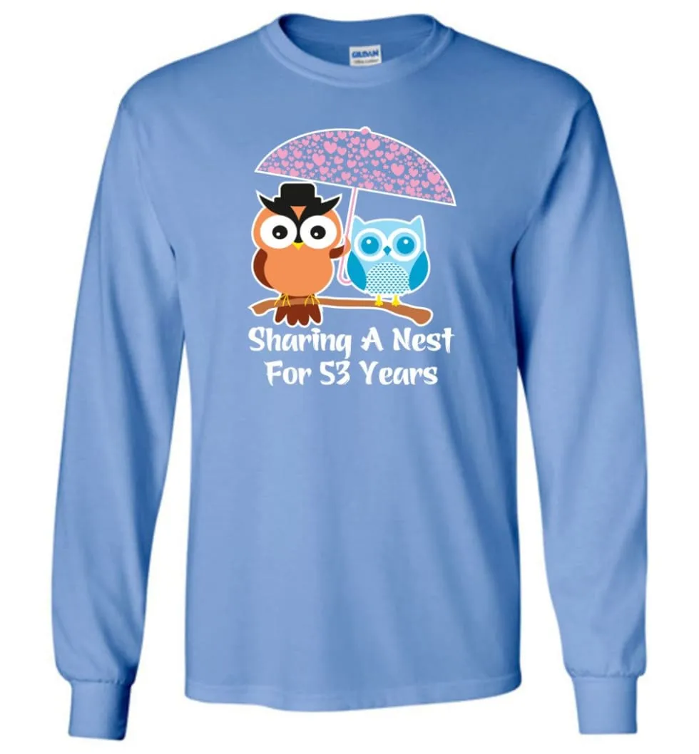 53 Years Wedding Anniversary Gifts Valentine's Day Long Sleeve T-Shirt