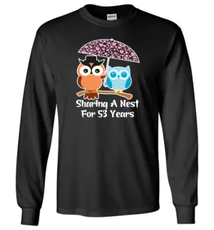 53 Years Wedding Anniversary Gifts Valentine's Day Long Sleeve T-Shirt