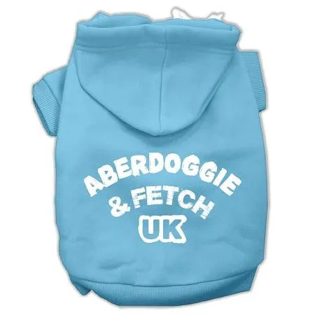 Aberdoggie Uk Screenprint Pet Hoodies Baby Blue Size Xs (8)