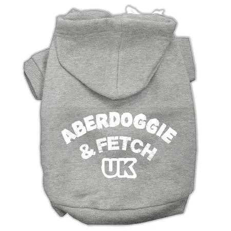 Aberdoggie Uk Screenprint Pet Hoodies Grey Size Xs (8)