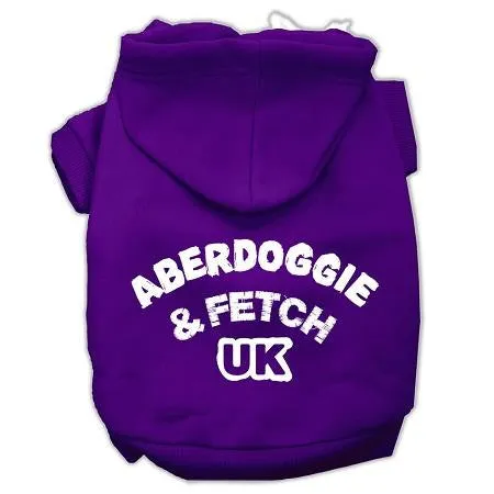 Aberdoggie Uk Screenprint Pet Hoodies Purple Size Med (12)