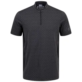 Adicross Mock Neck Quarter Zip Polo Black - SS24