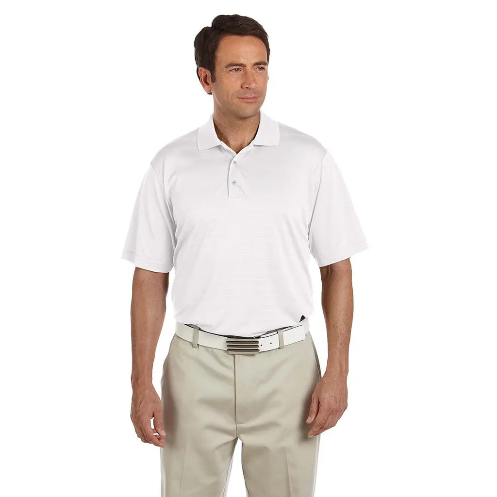 adidas Golf Men's ClimaLite White S/S Textured Polo