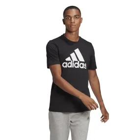 ADIDAS MEN'S ESSENTIALS BLACK BIG LOGO TEE