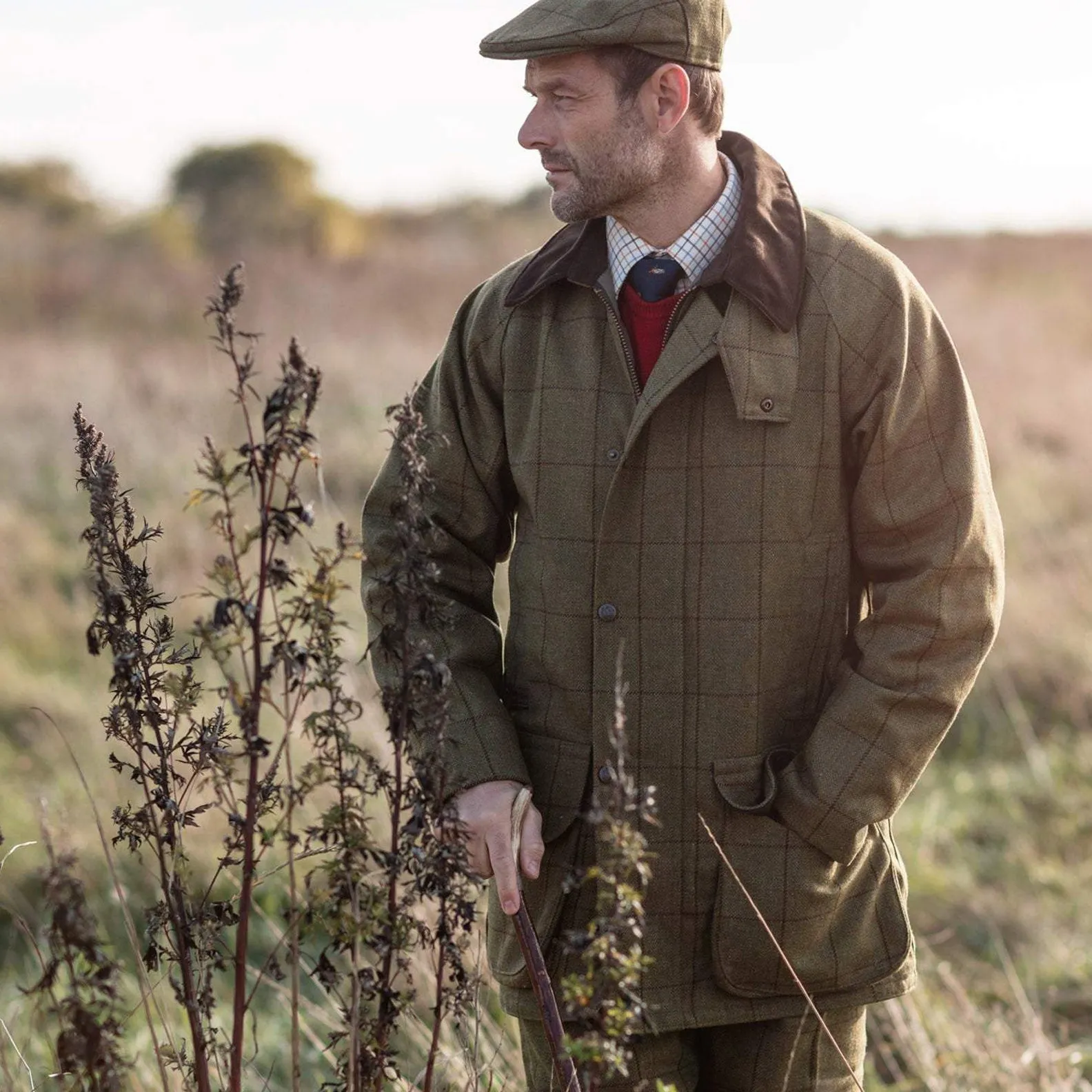 Alan Paine Men's Rutland Waterproof Tweed Coat