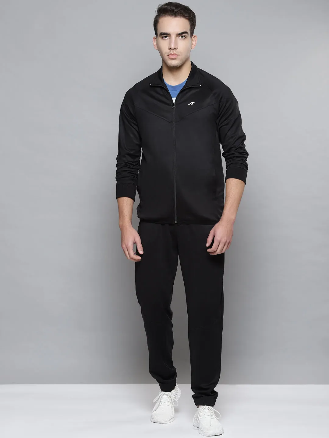 Alcis Men Black Solid Tracksuit