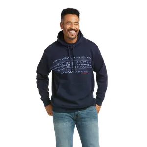 'Ariat' Men's Basic Hooded Sweatshirt - Navy