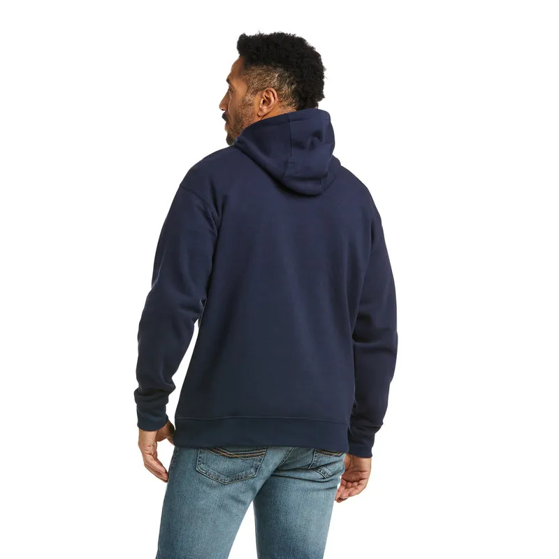 'Ariat' Men's Basic Hooded Sweatshirt - Navy