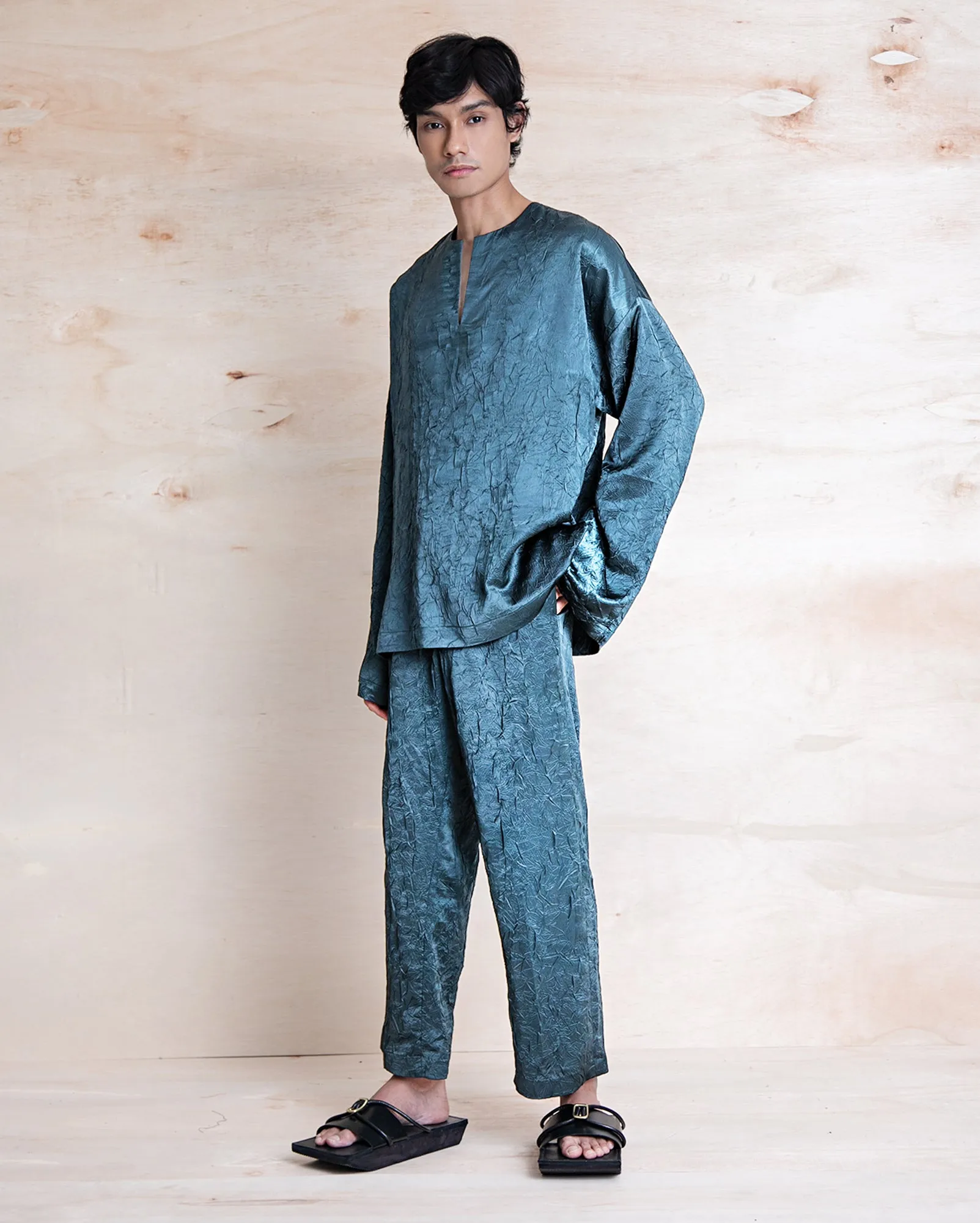 Baju Melayu Kedut (Teal)