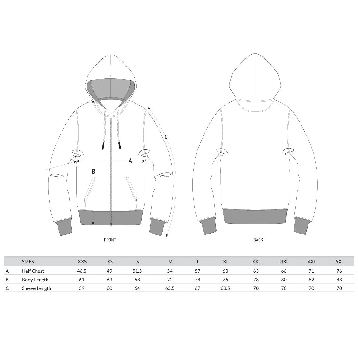 BB Smiley Crest - Zipped Hood - Black