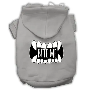 Bite Me Screenprint Dog Hoodie Grey Xxxl(20)