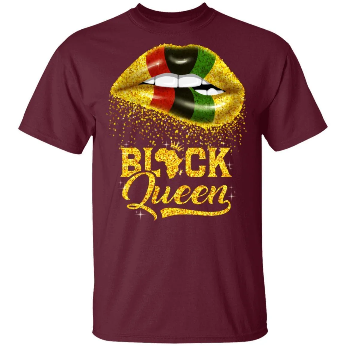 Black Queen Sexy Lips T-shirt