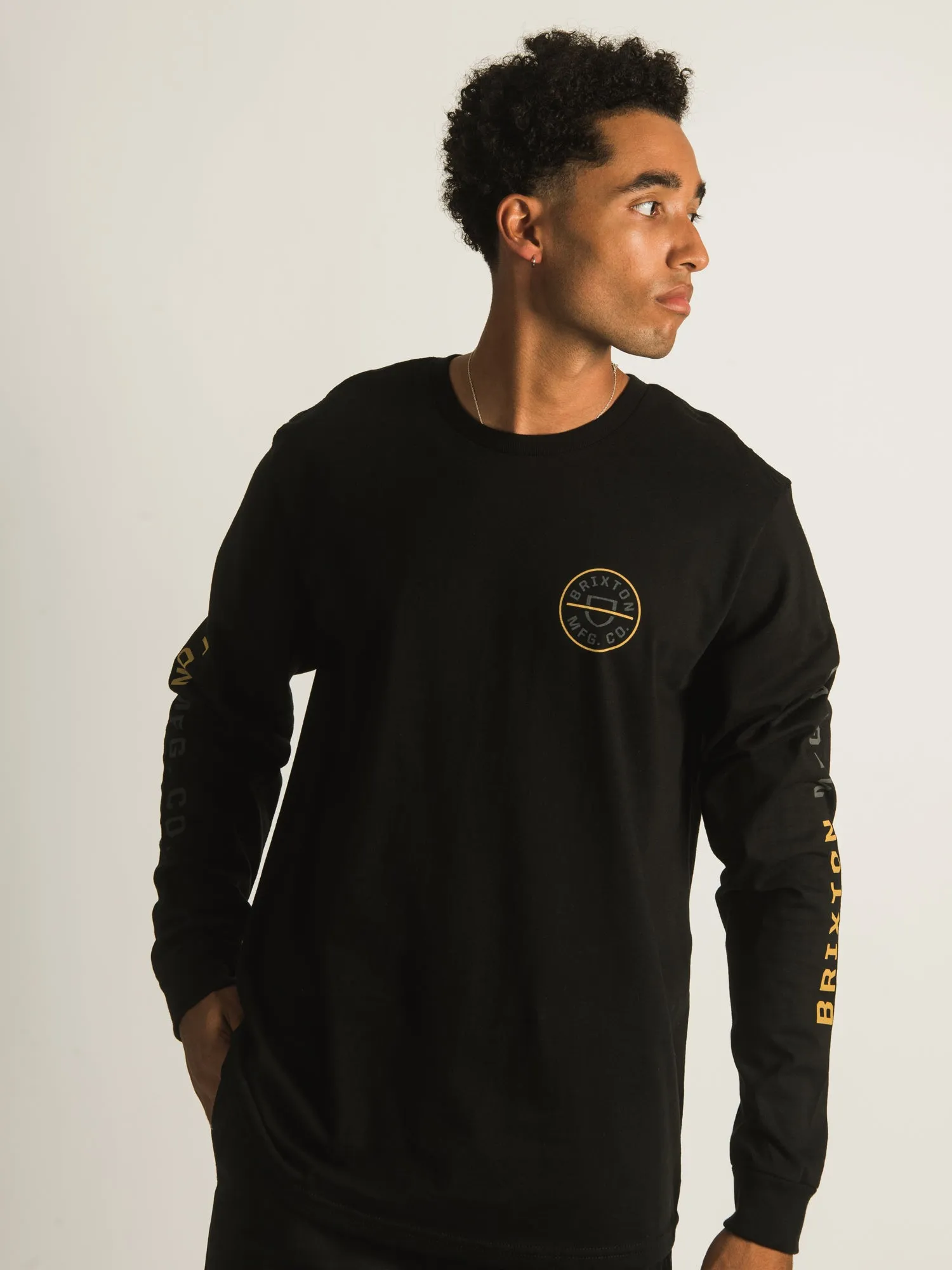 BRIXTON CREST LONG SLEEVE TEE - CLEARANCE