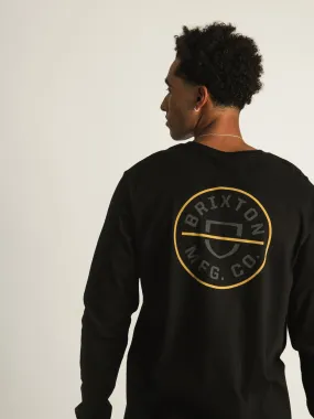 BRIXTON CREST LONG SLEEVE TEE - CLEARANCE