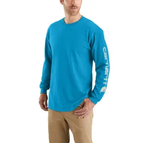 'Carhartt' Men's Heavyweight Sleeve Logo T-Shirt - Atomic Blue