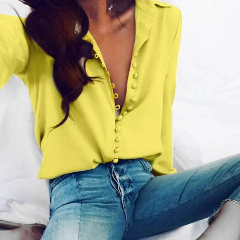 Casual Ladies Office Long Sleeve Blouse