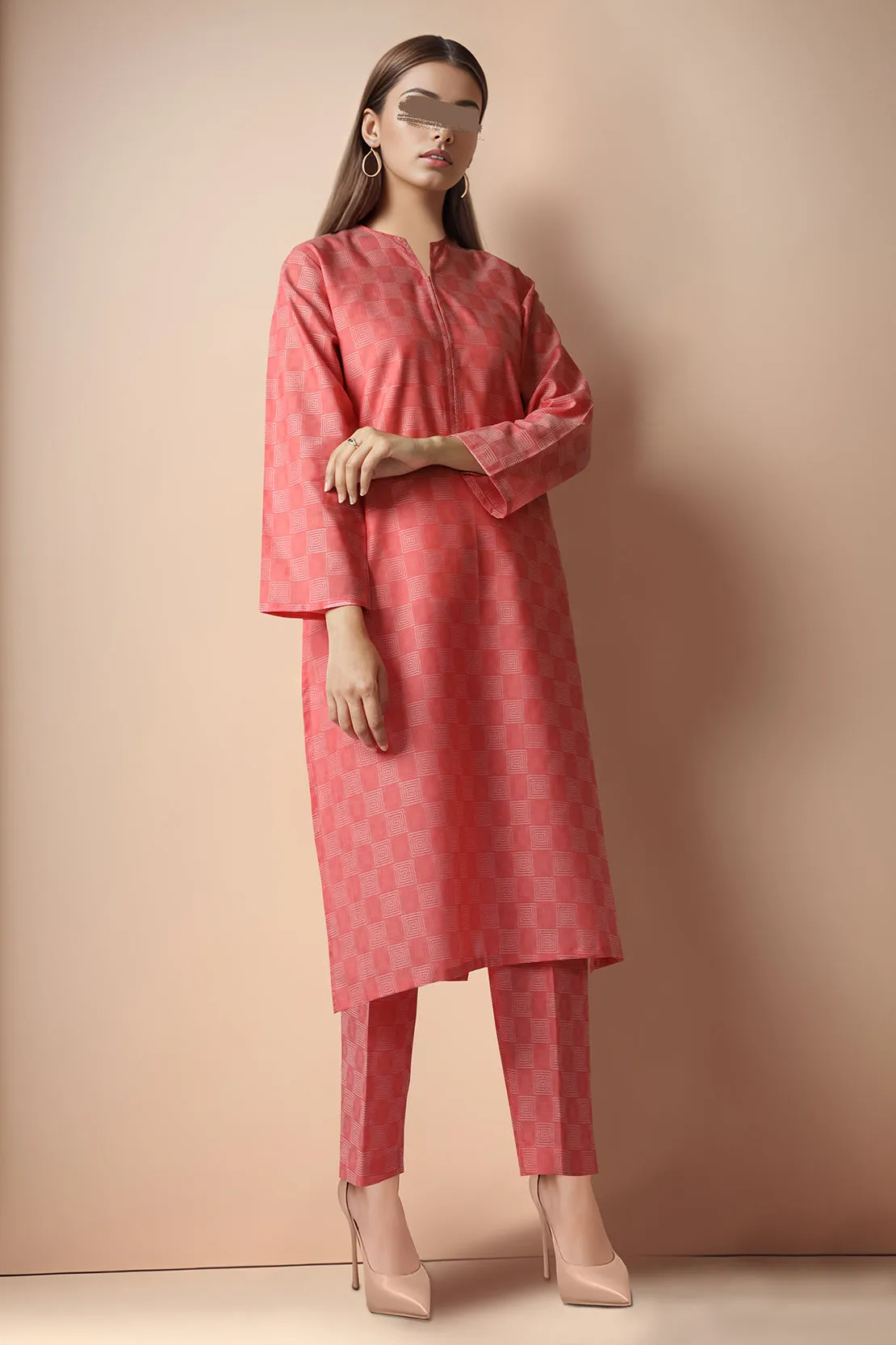 Cotton Jacquard Stitched 2 Piece (Shirt/Trouser)