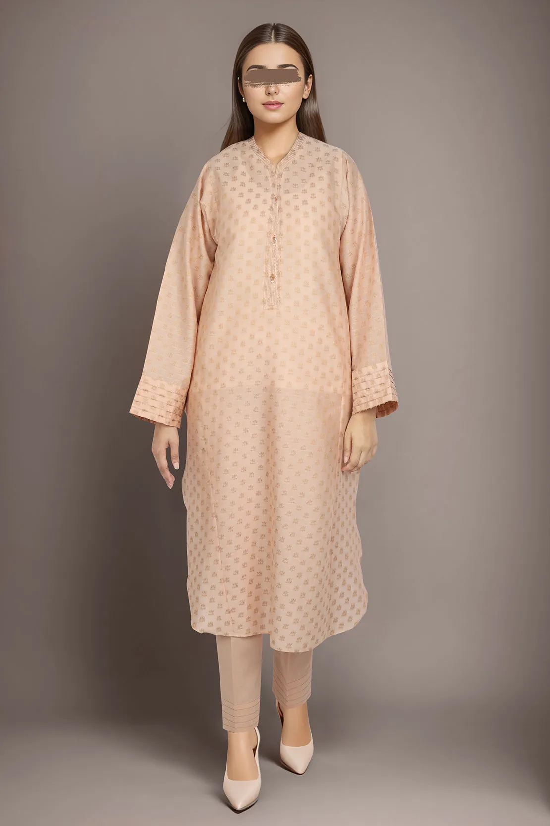 Cotton Jacquard Stitched 2 Piece (Shirt/Trouser)