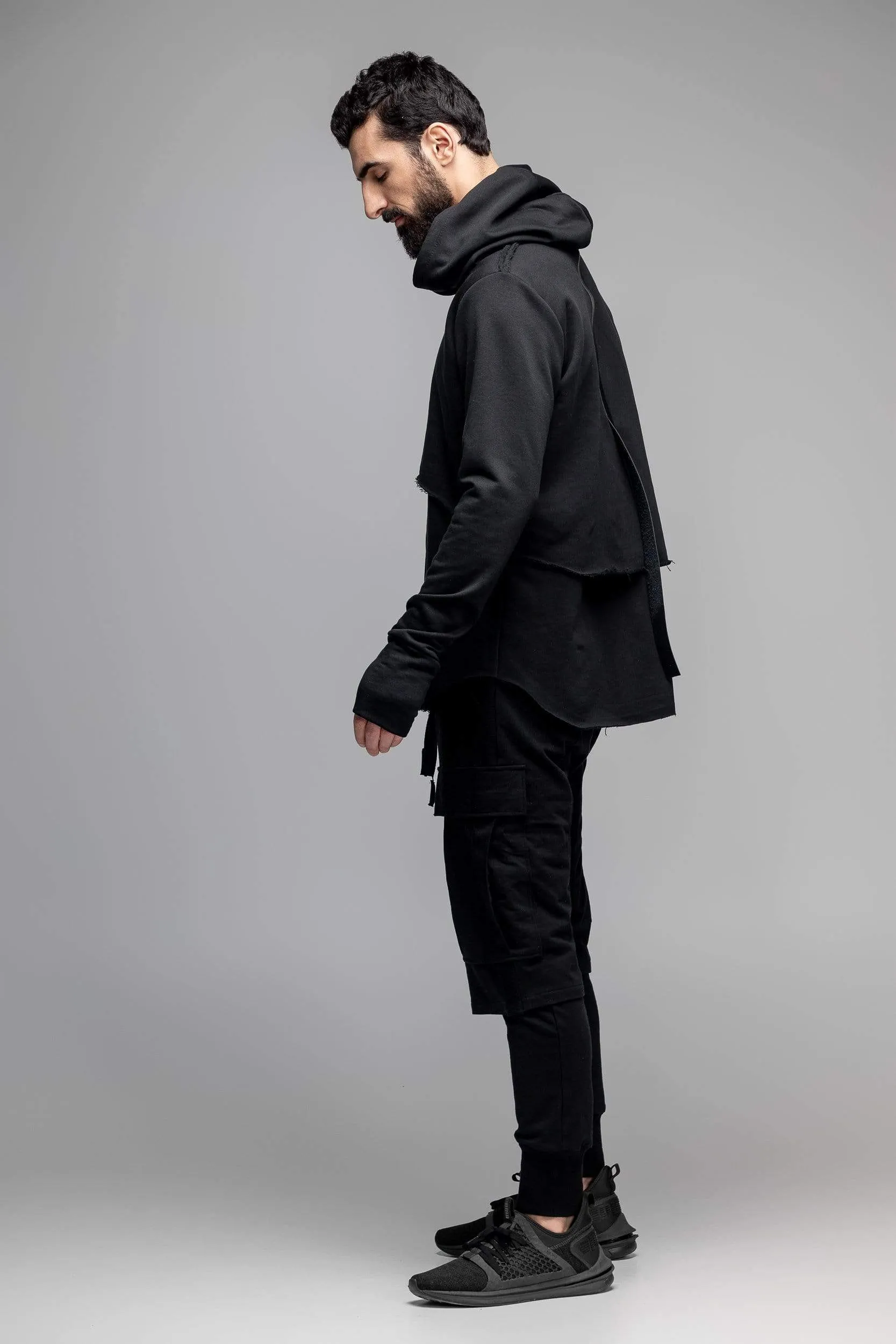 Cyberpunk Hooded Top with Straps