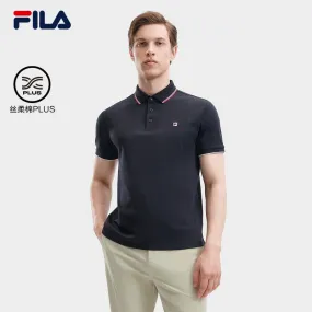 FILA CORE CROSS OVER MODERN HERITAGE Men Short Sleeve Polo (Navy / White)