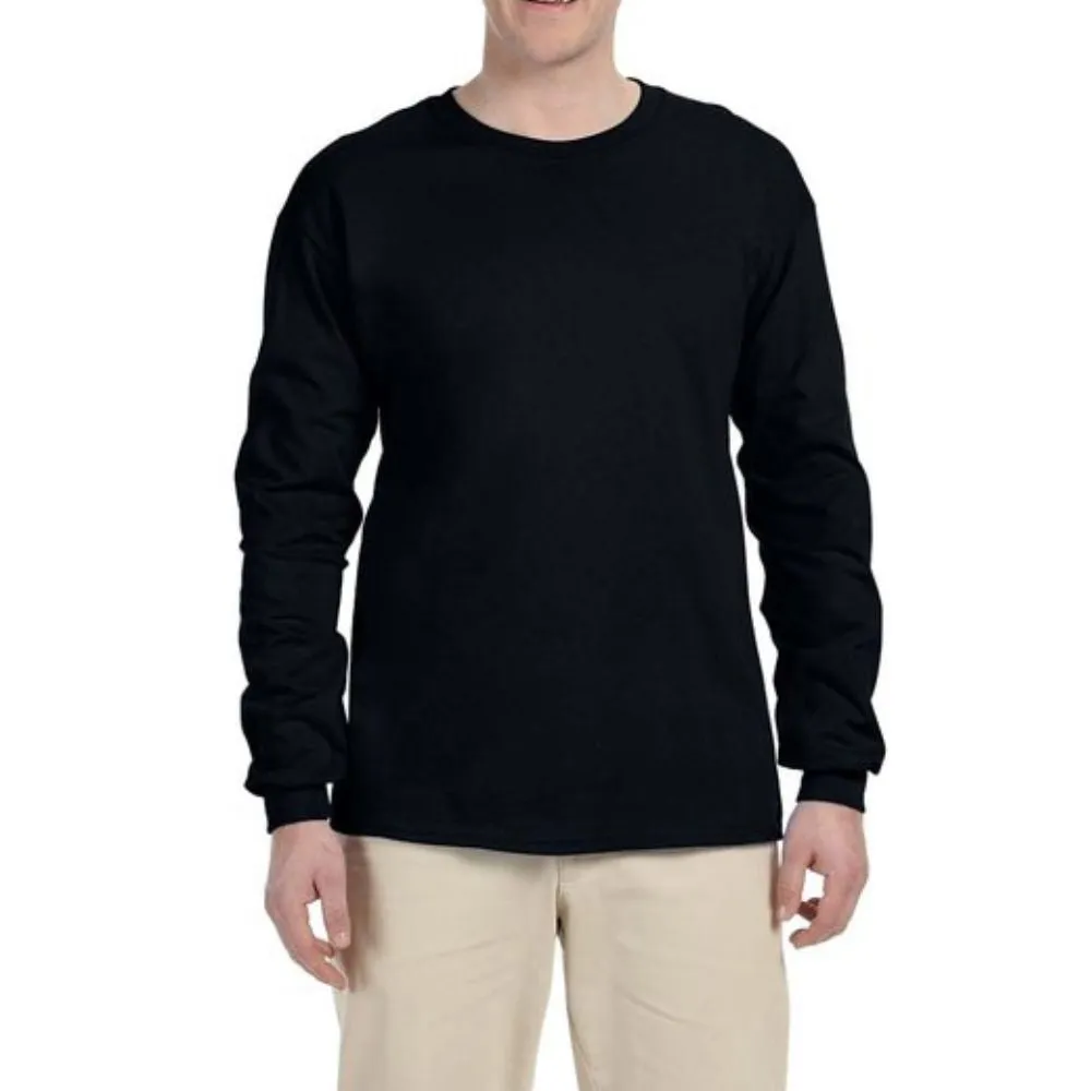 Gildan G240 Men's Ultra Cotton Long-Sleeve T-Shirt - Black