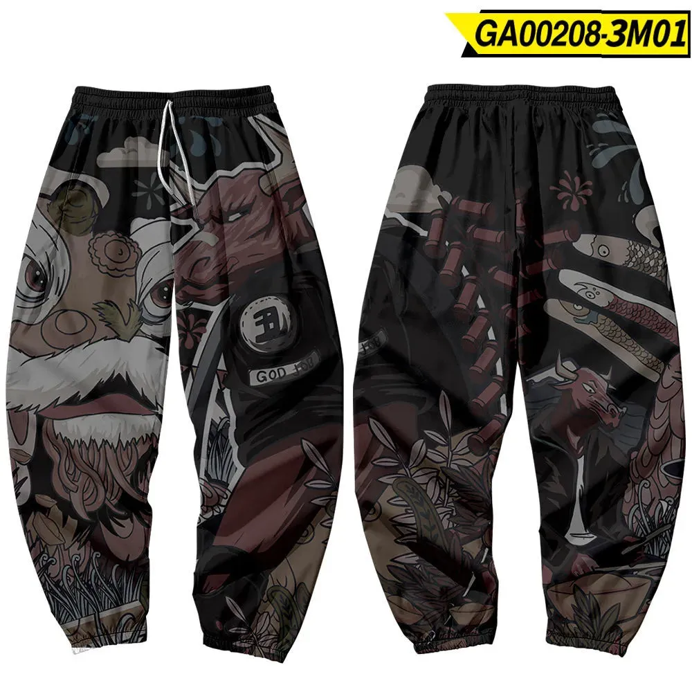 Harajuku Jogger Trousers Streetwear Japanese Style Anime Sweatpants Men Multi Pocket Long Cargo Pant Pants Plus Size 4XL 5XL 6XL