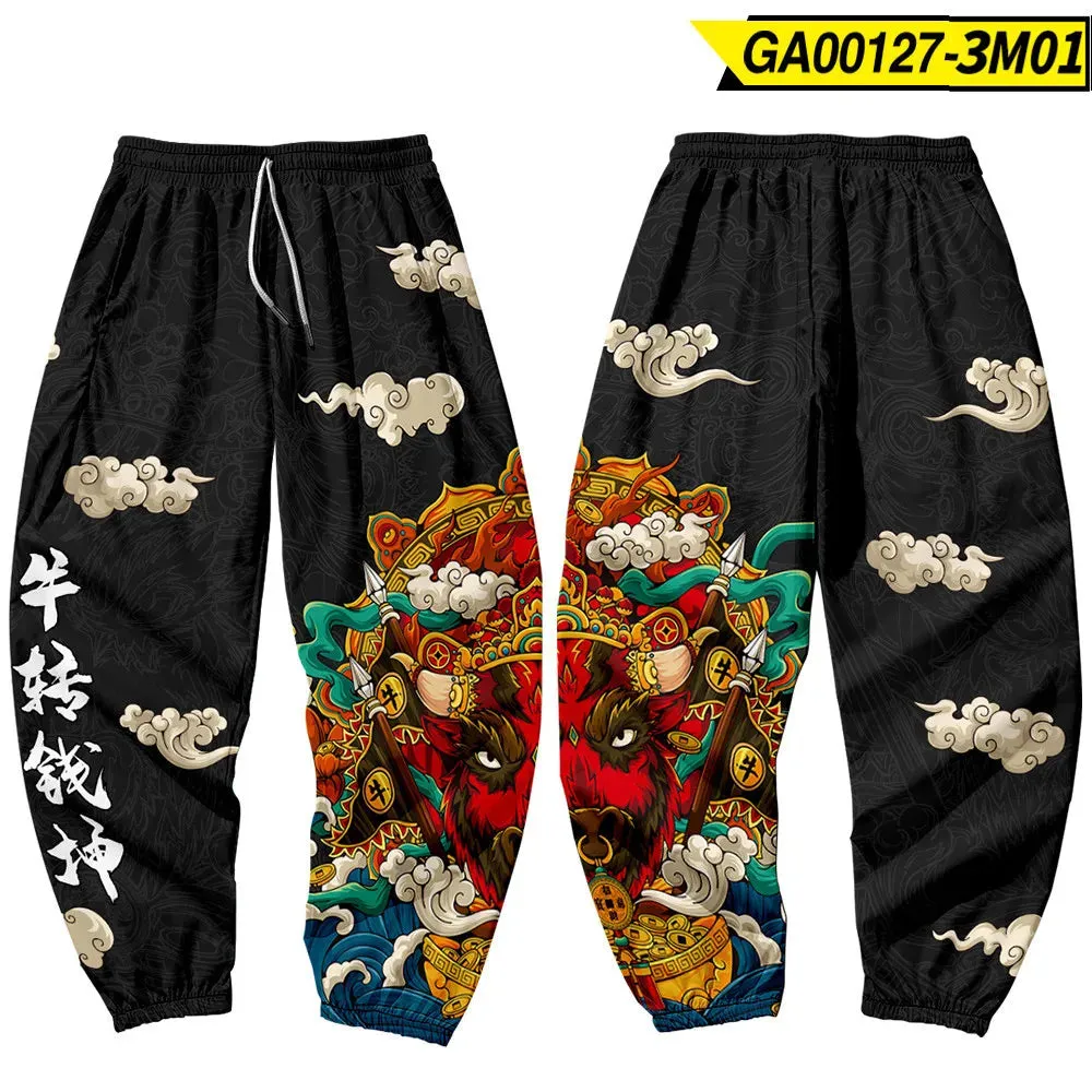 Harajuku Jogger Trousers Streetwear Japanese Style Anime Sweatpants Men Multi Pocket Long Cargo Pant Pants Plus Size 4XL 5XL 6XL