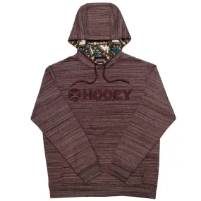 'Hooey' Men's Lock-Up Space Dye Hoody - Burgundy