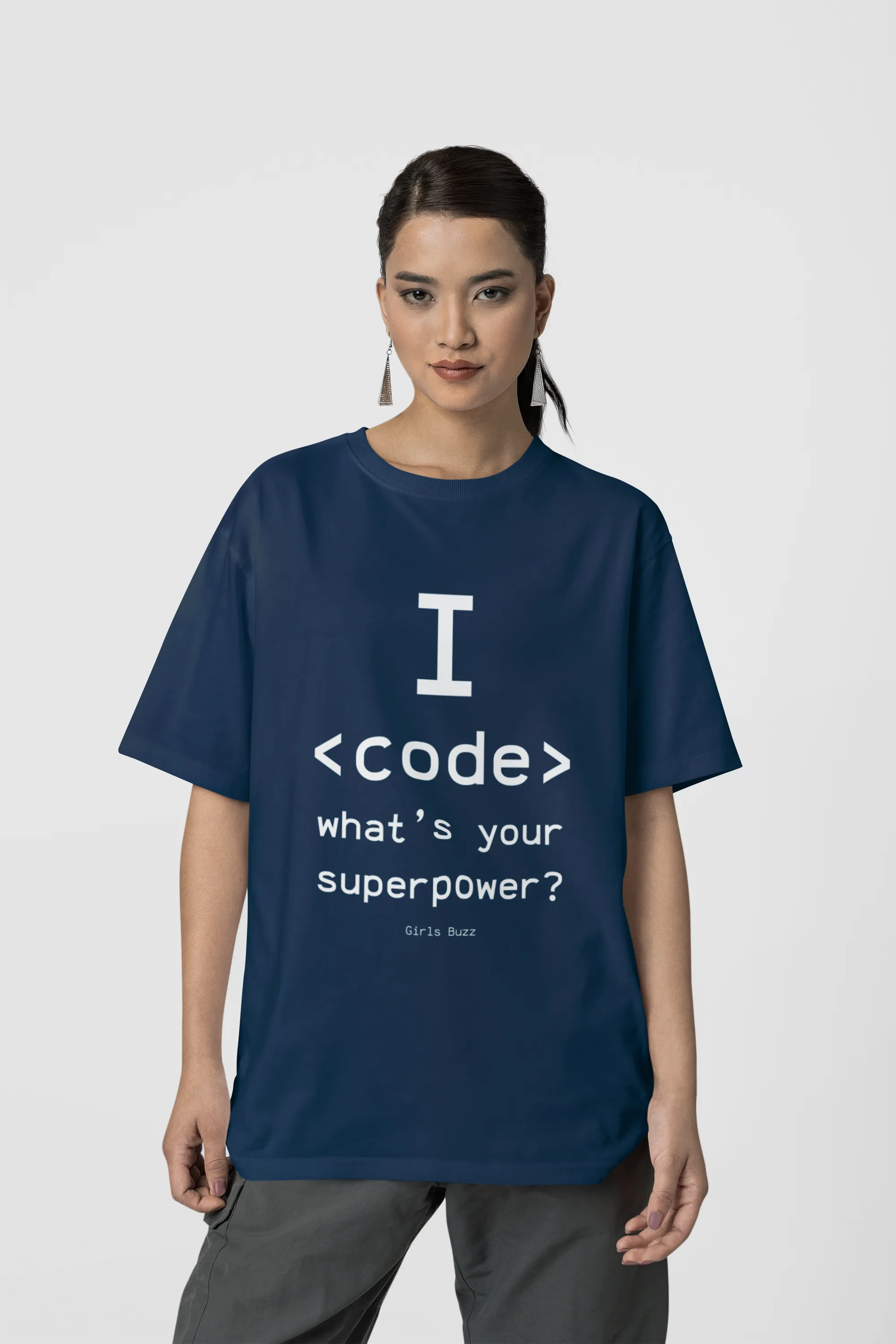 I Code What is Your Superpower Oversized T-shirt