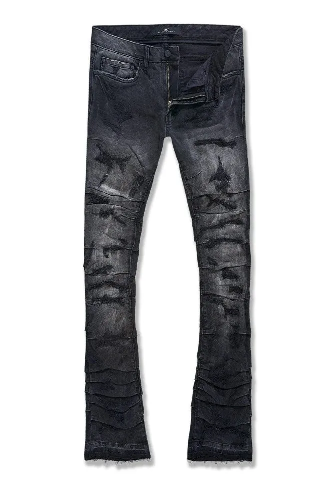 Jordan Craig Pleated Side Seam Shadded Men's Jean Pant Black Shadow