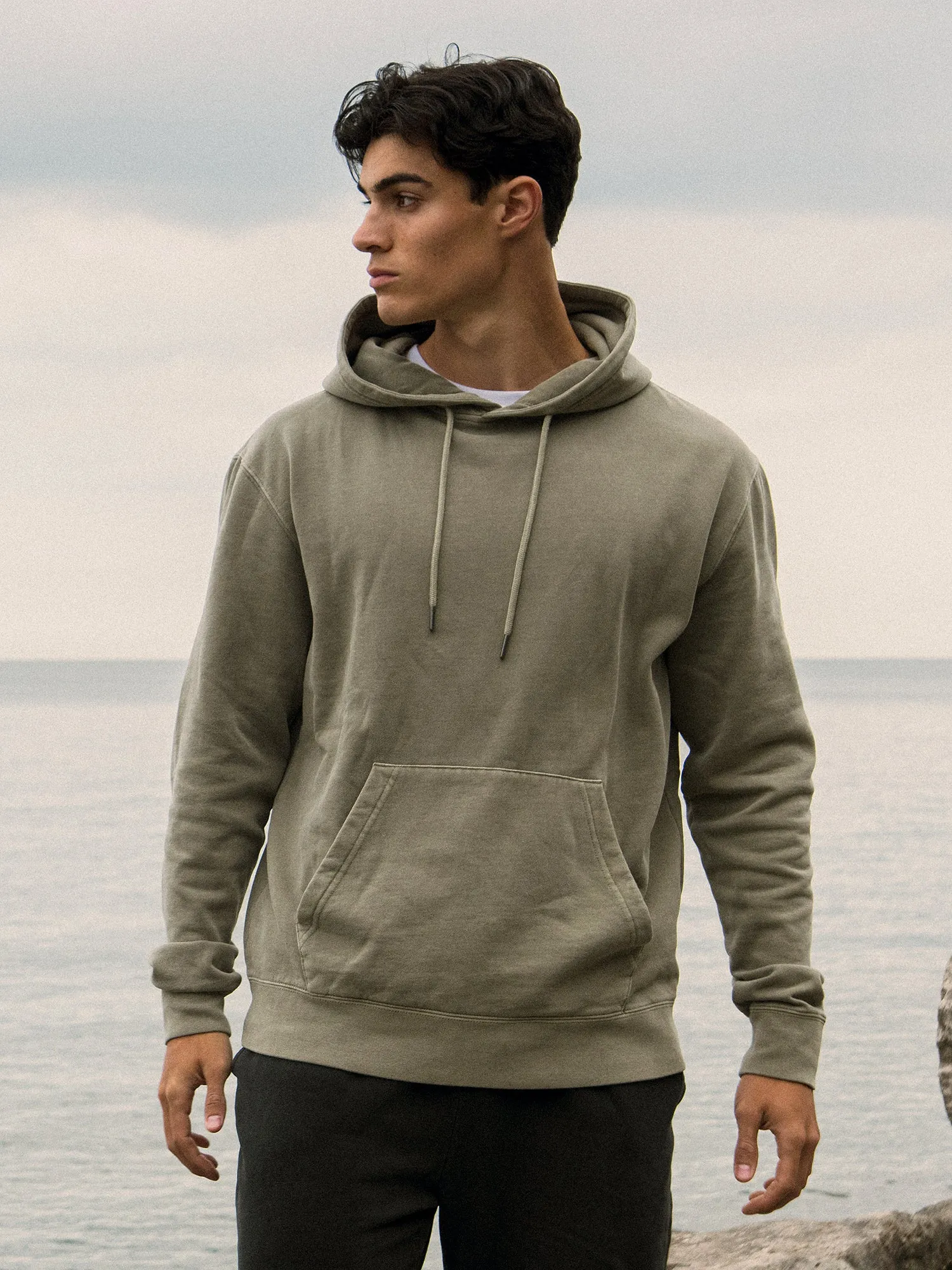 KOLBY PARKER GARMET DYE HOODIE - SAGE