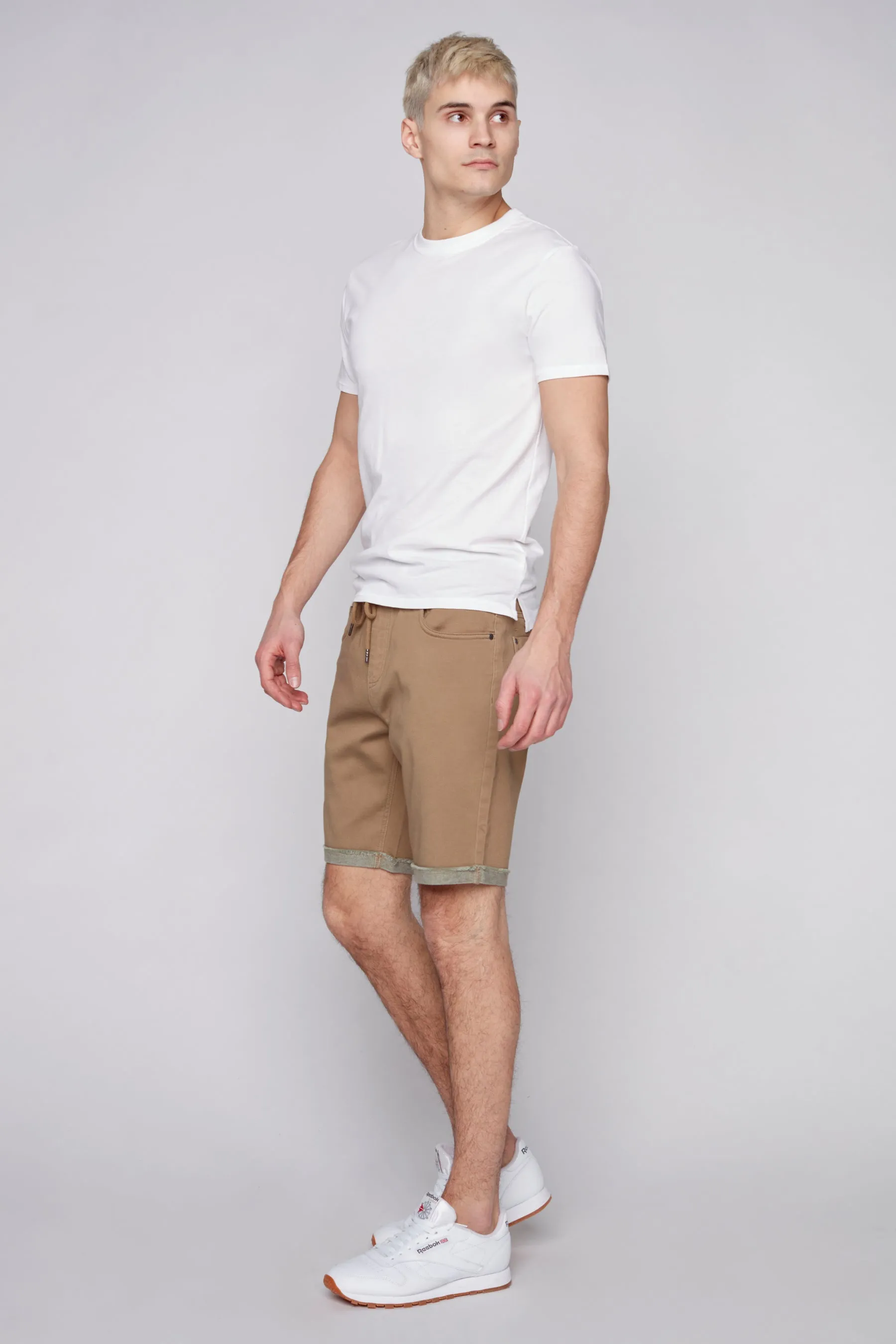 LENNON - Mens Rolled Up Shorts - Beige