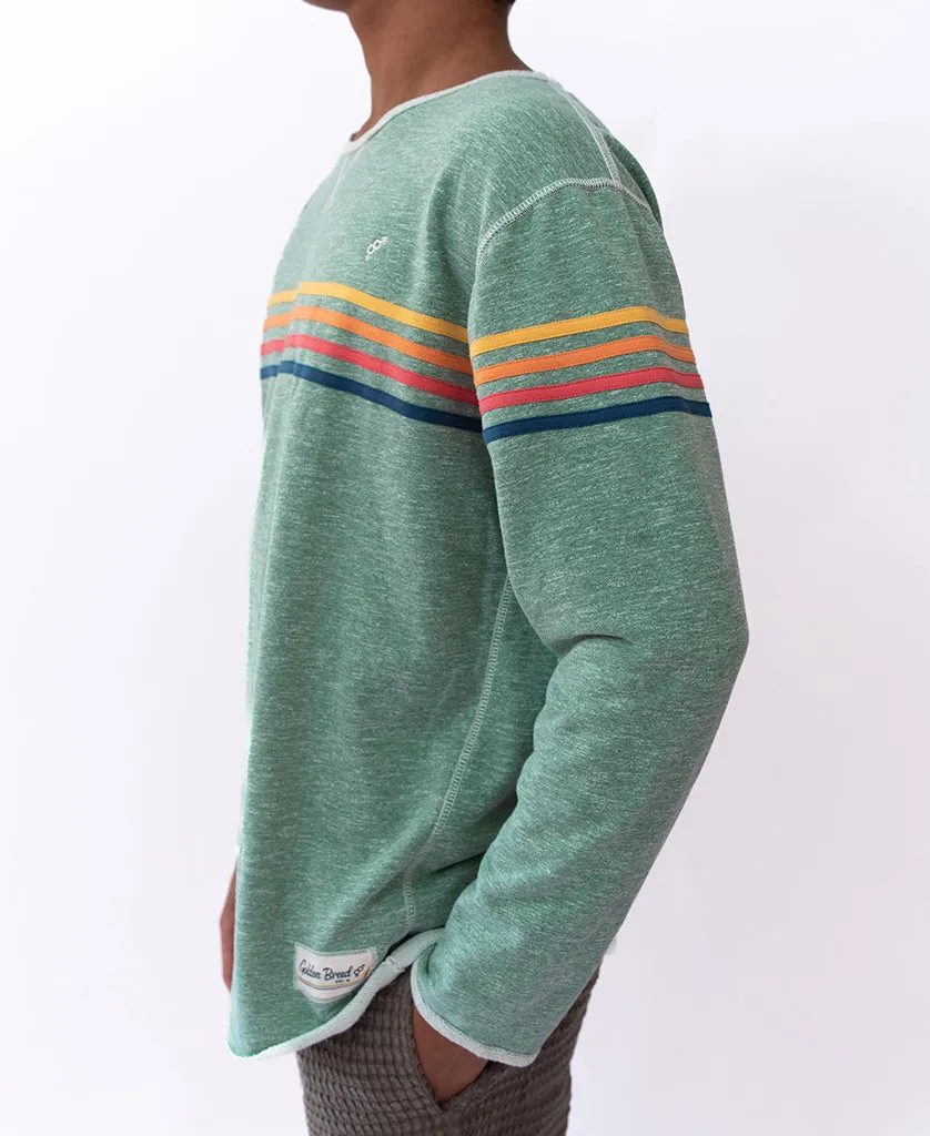 Long Island Rag Top | Green Marle Stripe