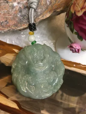 Lucky Green Dragon Jadeite Jade Pendant Necklace For Him - Best Jewelry For Men