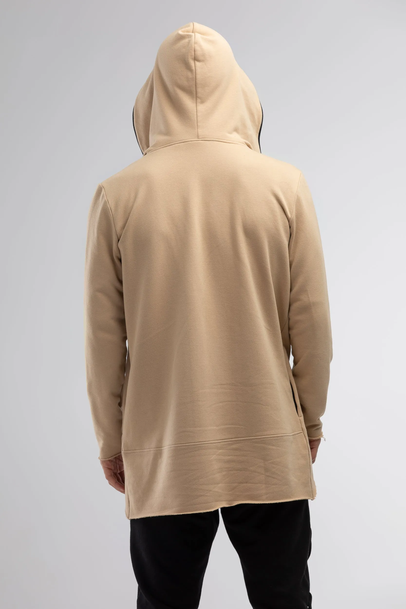 Men beige hoodie