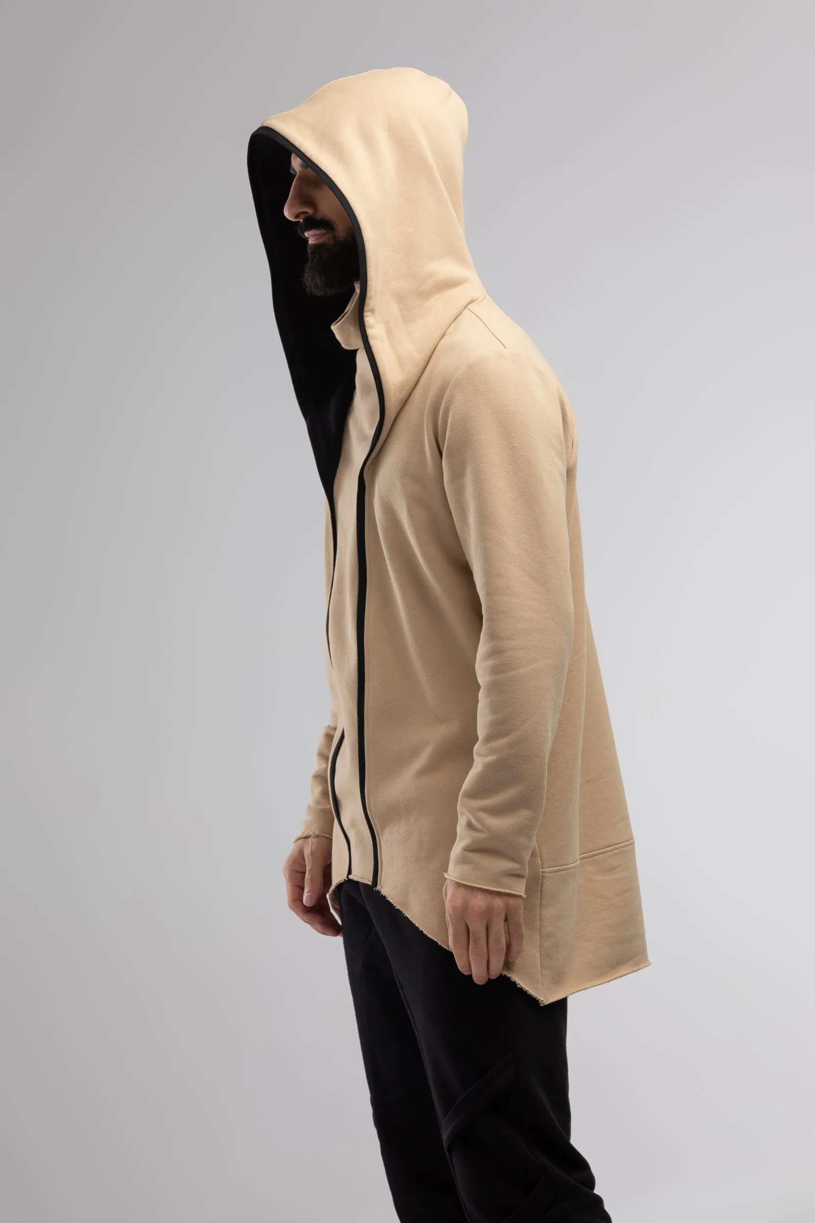 Men beige hoodie