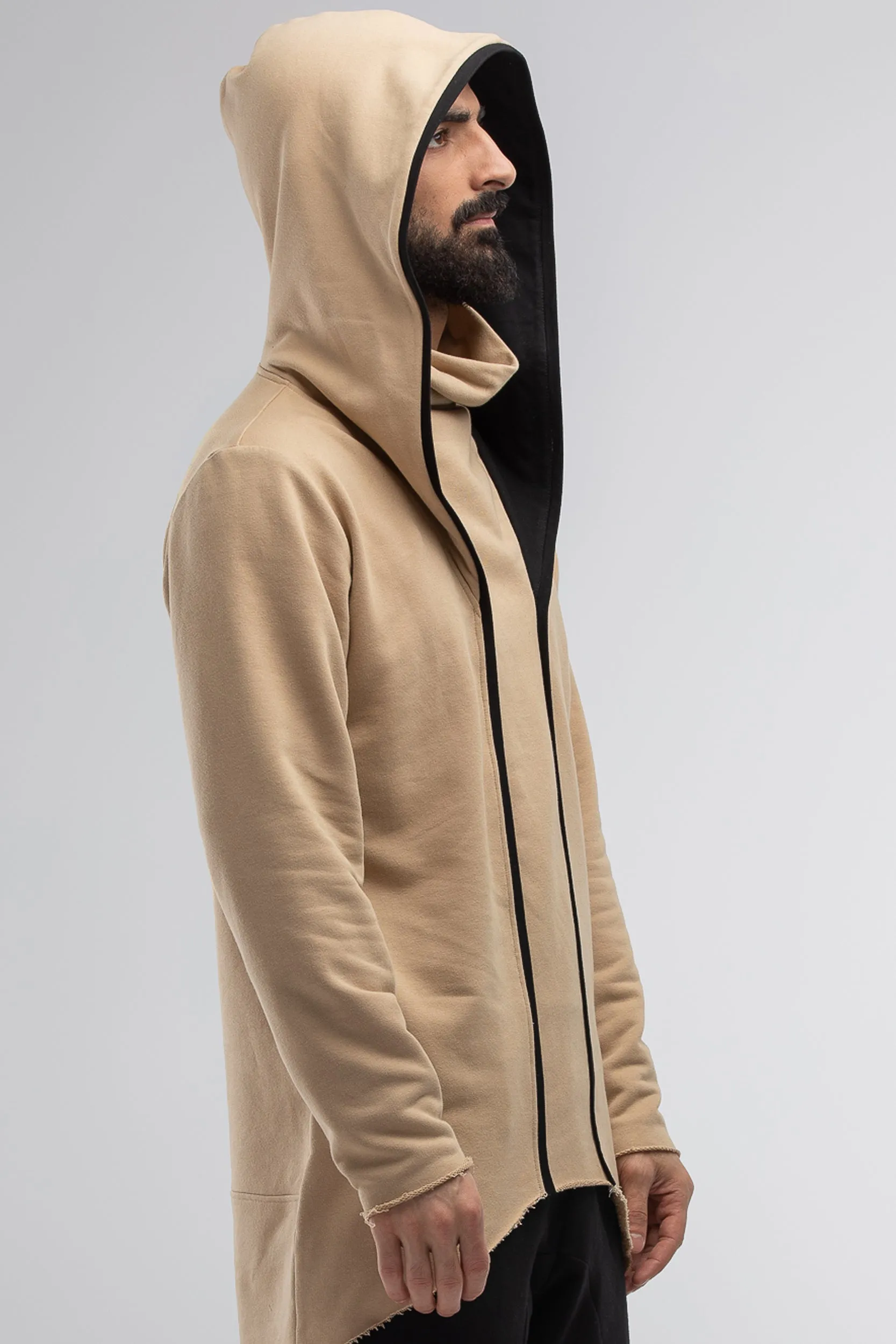 Men beige hoodie