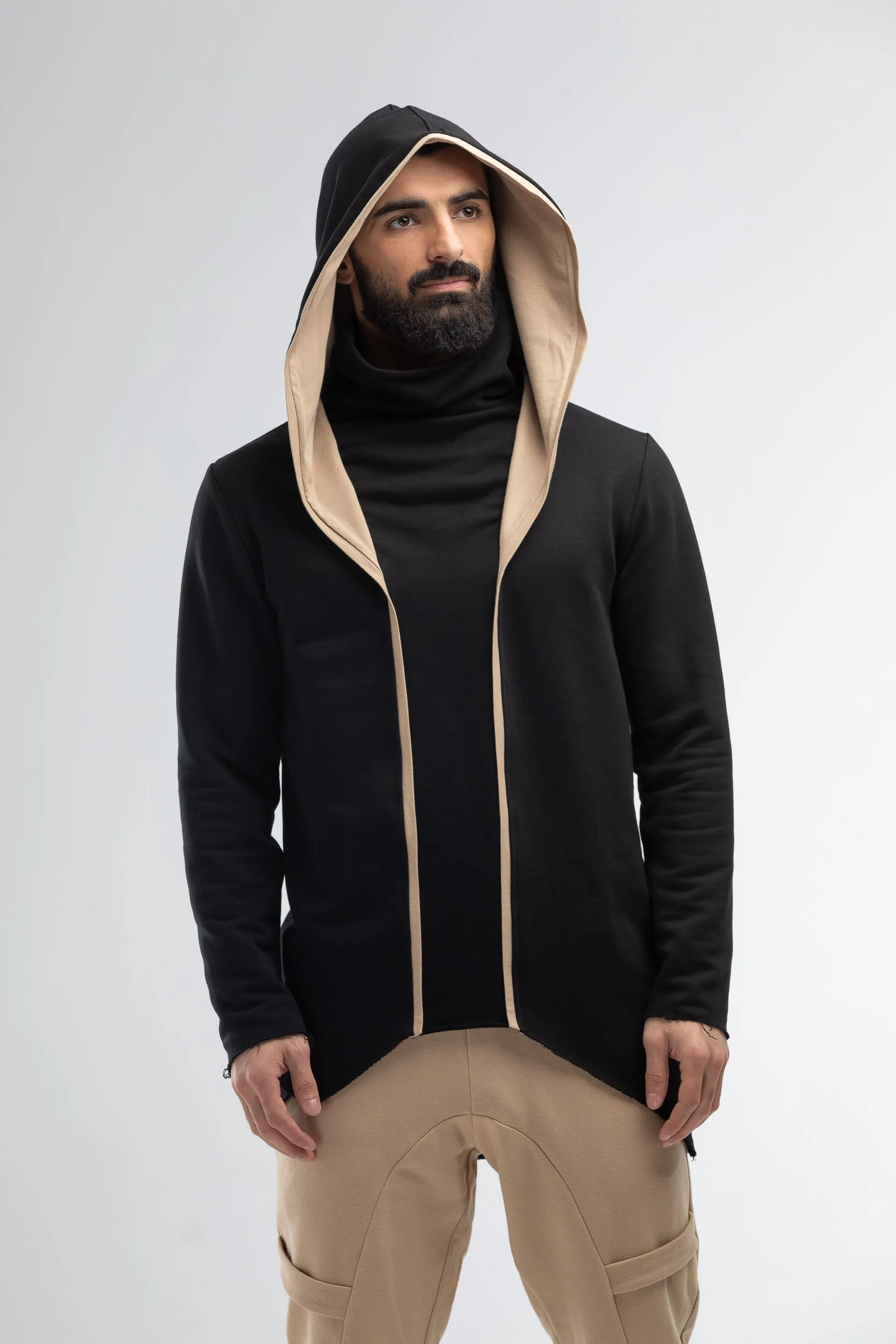 Men black hoodie