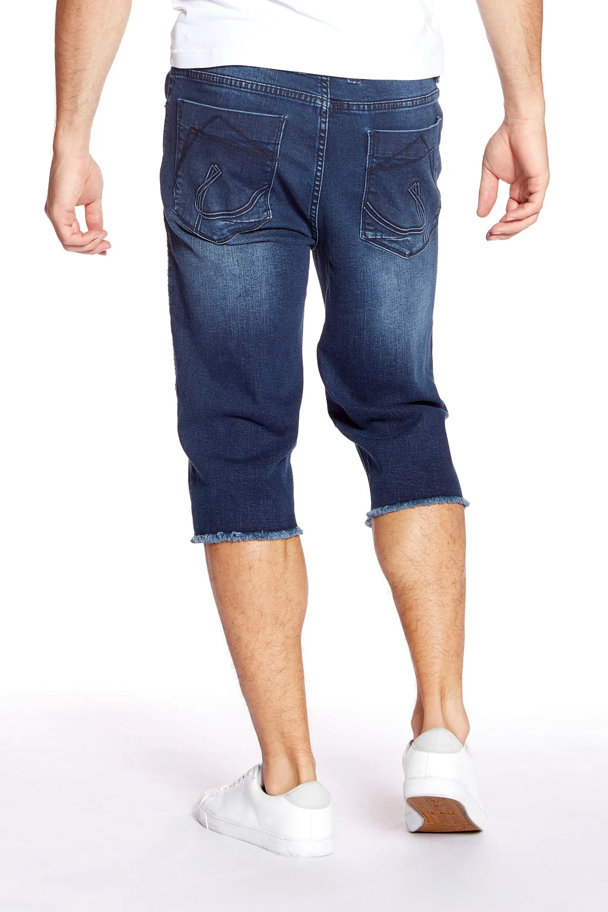 Men's Capri Shorts - Dark Indigo Rinse