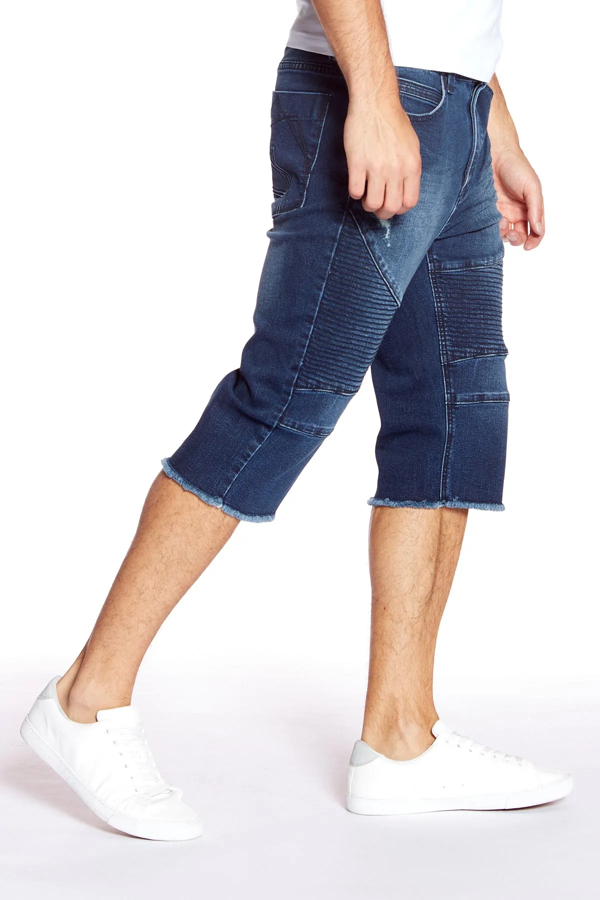 Men's Capri Shorts - Dark Indigo Rinse