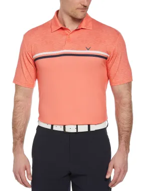 Mens Color Block Pattern Golf Polo