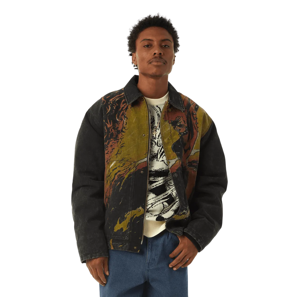 HUF HUF X X-MEN DARK PHOENIX WORK JACKET-BLACK