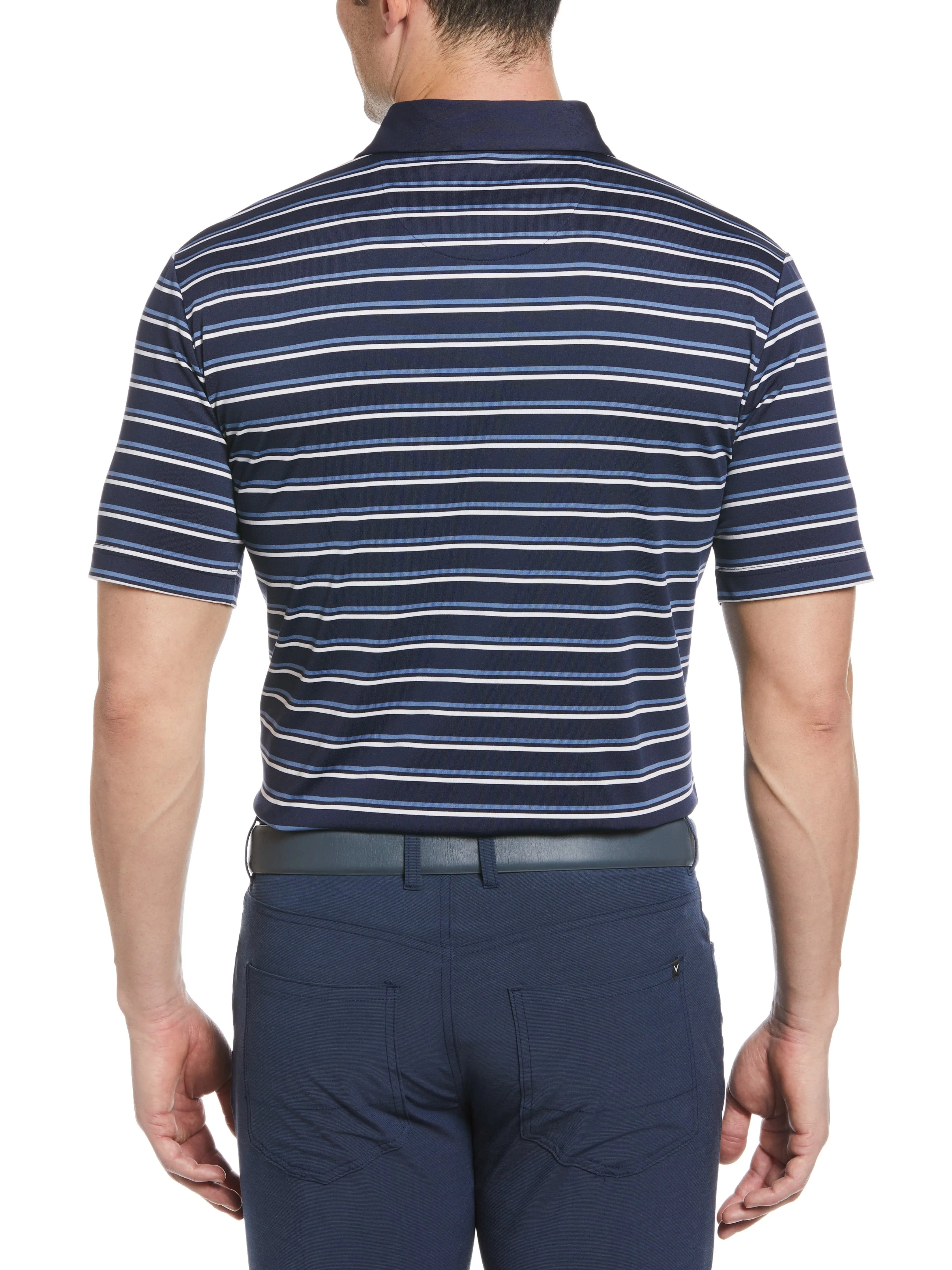 Mens Feeder Stripe Golf Polo