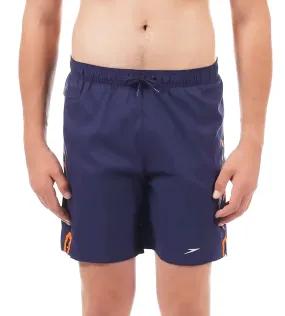 Men's Sports Printed' Watershorts - Navy  &  Pure Orange